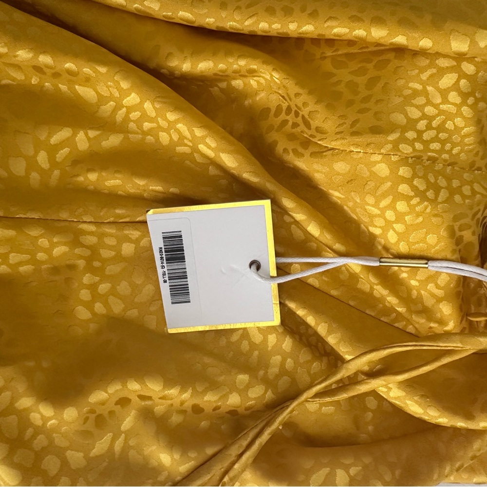 NWT - JAUS Yellow Satin Slip Dress S - Picture 9 of 9